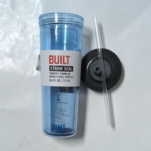 BUILT Blue Torrent Tumbler with Straw Seal